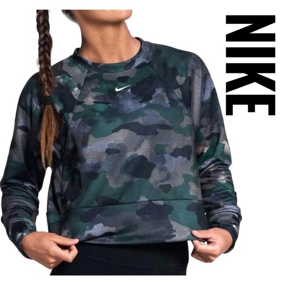 Nike Tops - NWT Nike Dri-Fit Camo Fleece Training Sweatshirt